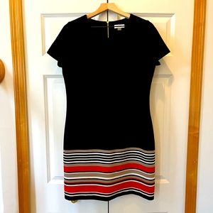Calvin Klein Black Short Sleeve Shift Dress Size 14, XL